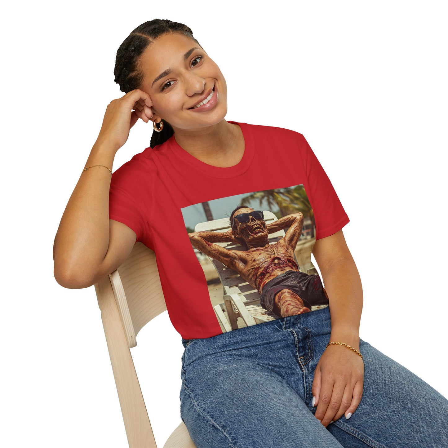 Chill Vibes Skeleton Graphic T-Shirt - Unisex Softstyle