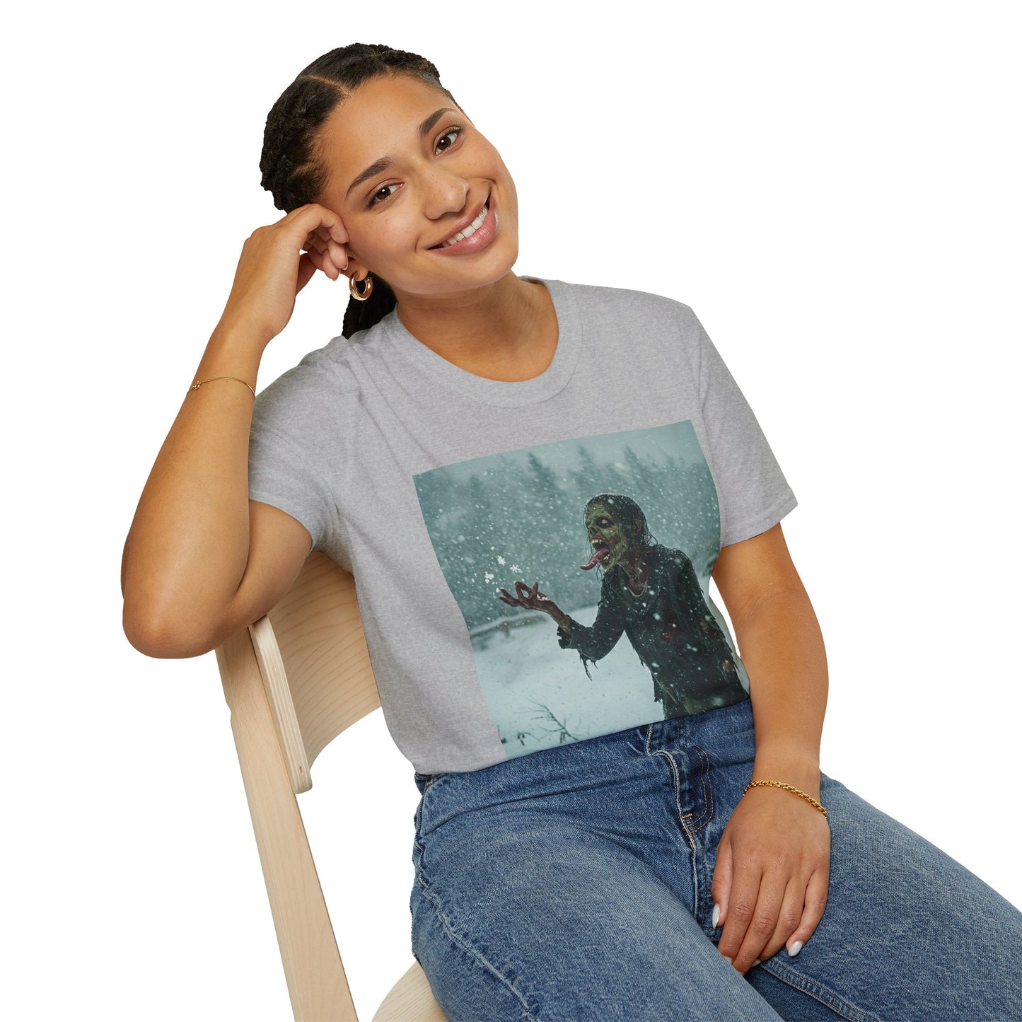 Chilling Horror Graphic Tee - Unisex Softstyle T-Shirt with Spooky Design