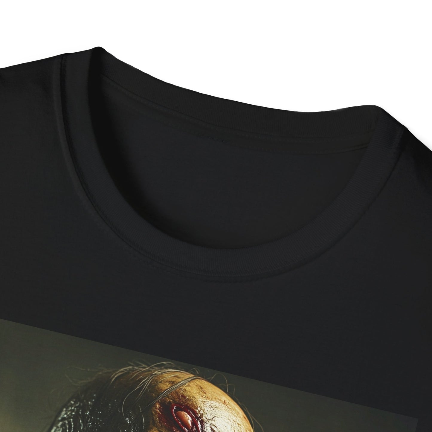 Apocalyptic Portrait Tee, bold, decaying zombie graphic