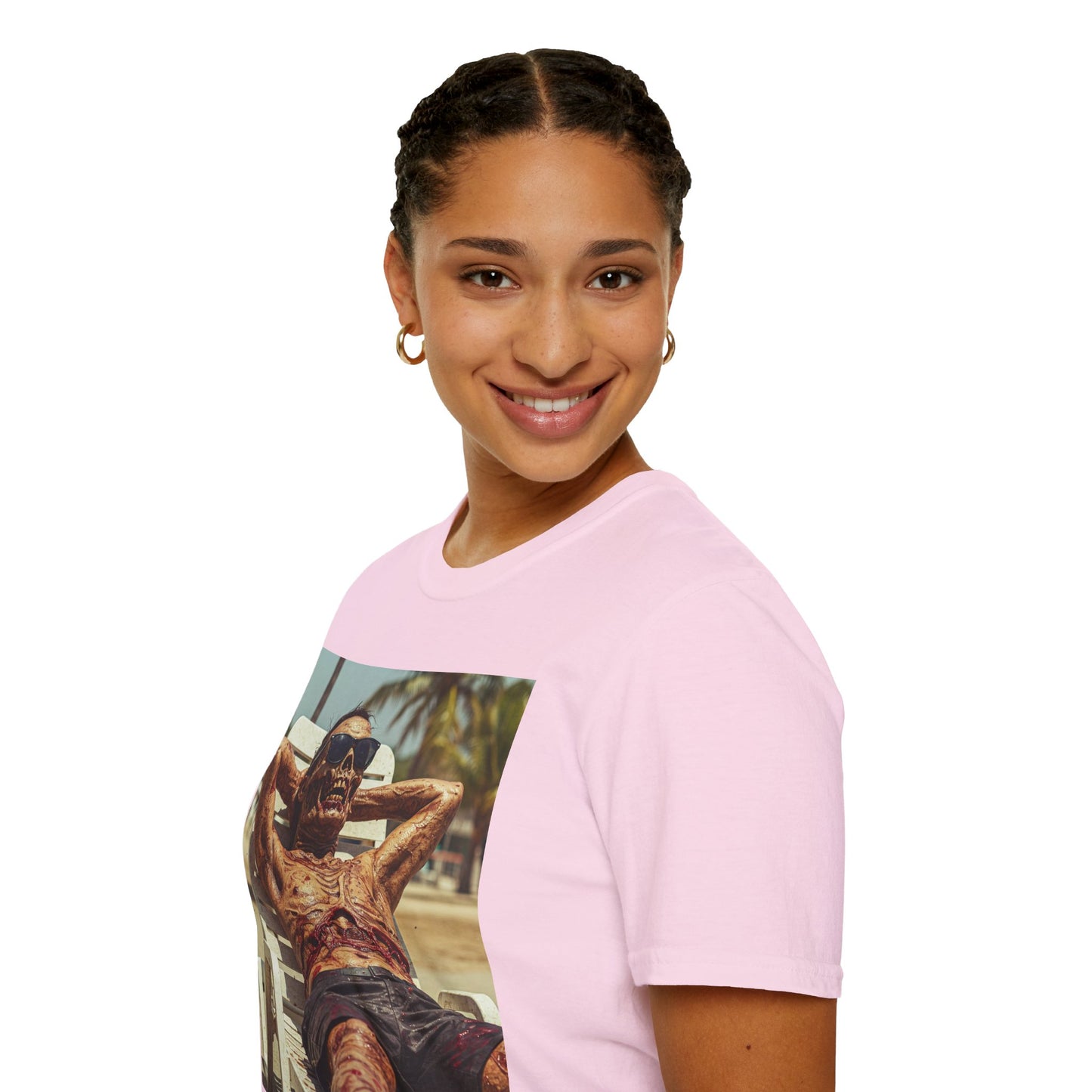 Chill Vibes Skeleton Graphic T-Shirt - Unisex Softstyle