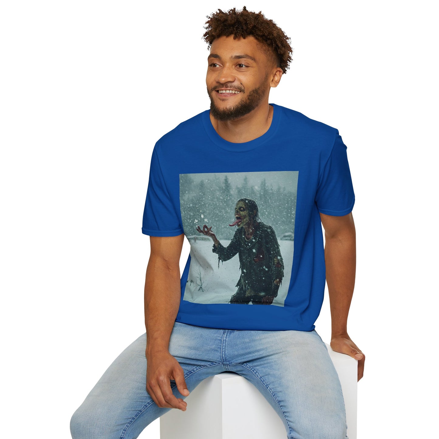Chilling Horror Graphic Tee - Unisex Softstyle T-Shirt with Spooky Design