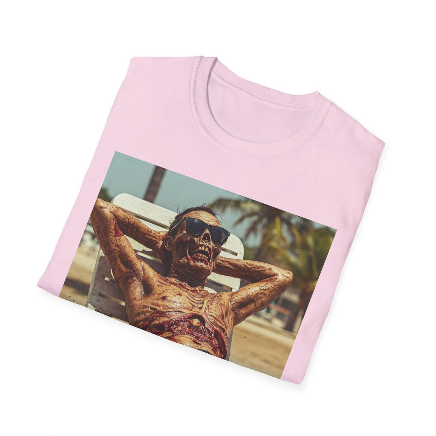 Chill Vibes Skeleton Graphic T-Shirt - Unisex Softstyle