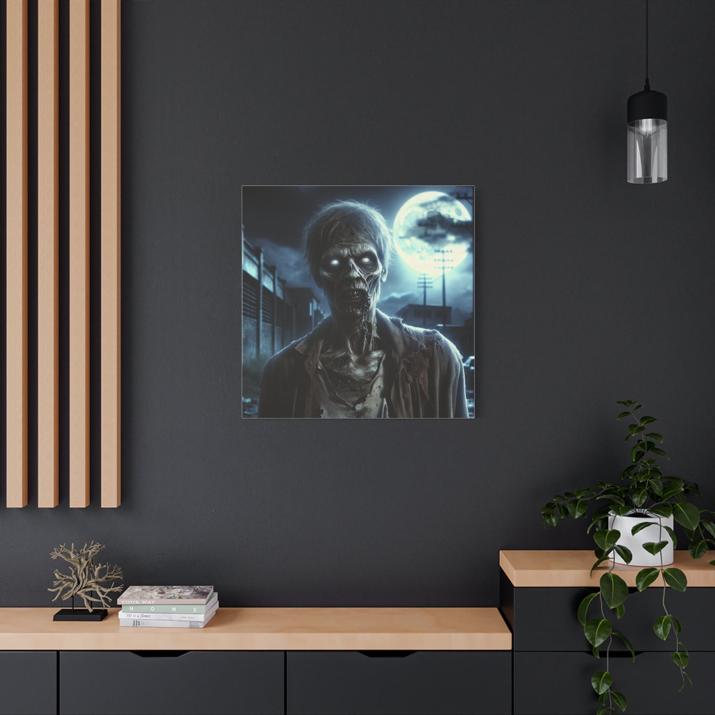 Zombie Wall Art Canvas - Spooky Home Decor