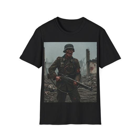 UK - Vintage Soldier Apocalyptic Portrait Tee, bold, decaying zombie graphic