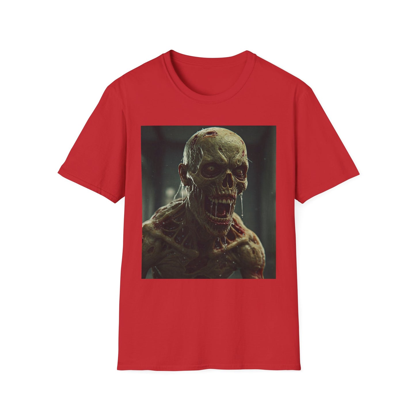 Apocalyptic Portrait Tee, bold, decaying zombie graphic
