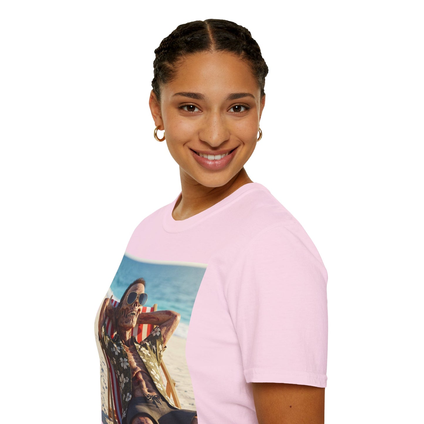 Chill Vibes Unisex Softstyle T-Shirt - Beach Relaxation Design