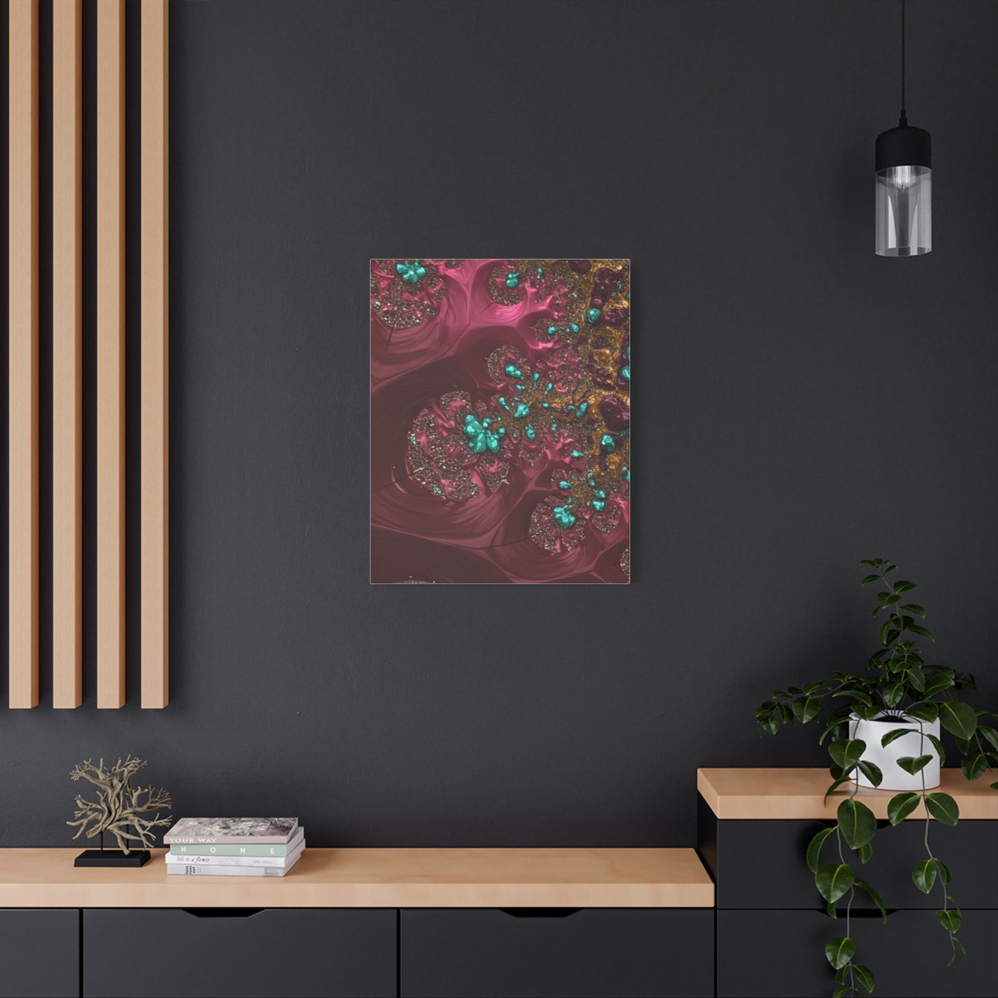 Abstract Art Canvas Print - Vibrant Fractal Design for Home Decor