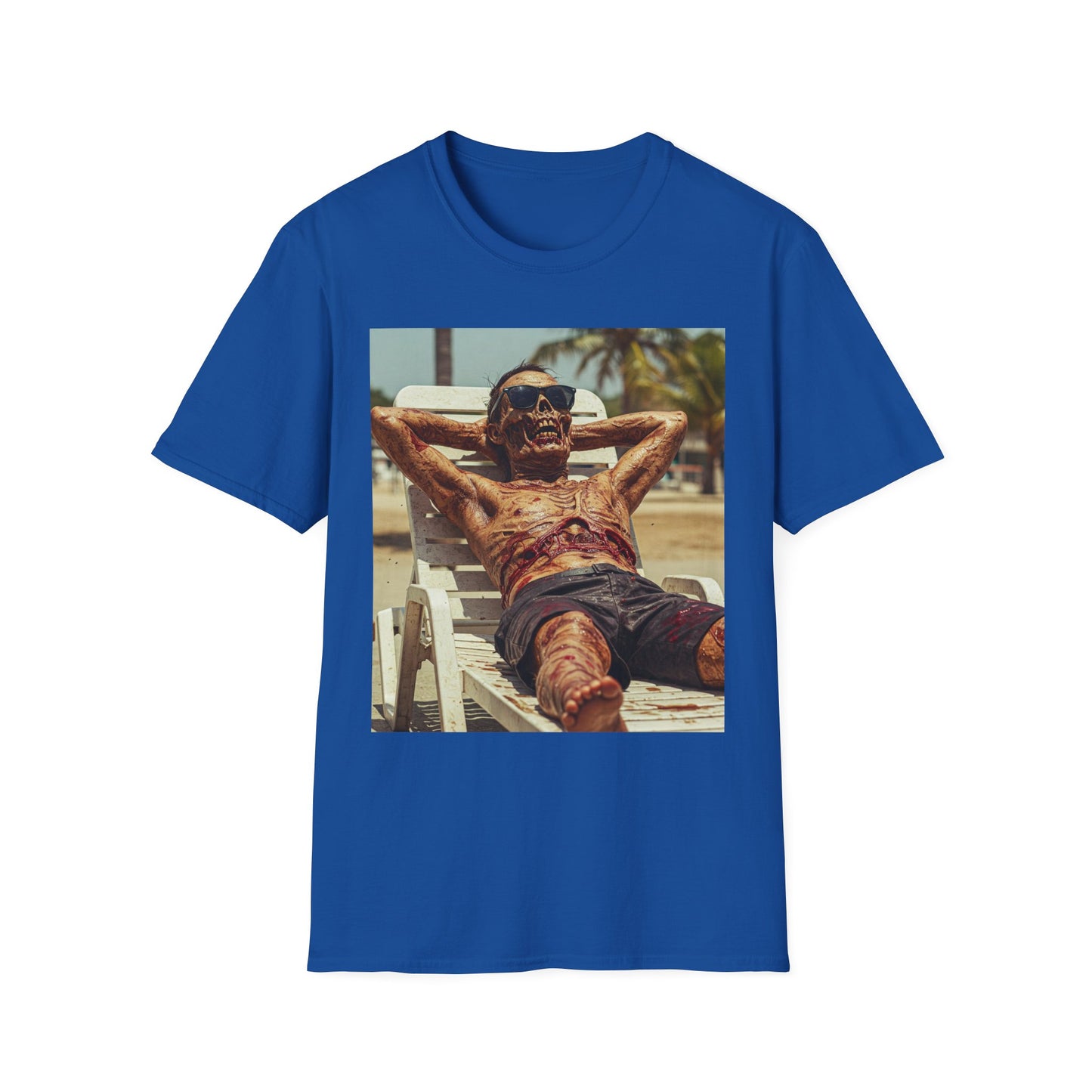 Chill Skeleton Apocalyptic Portrait Tee, bold, decaying zombie graphic