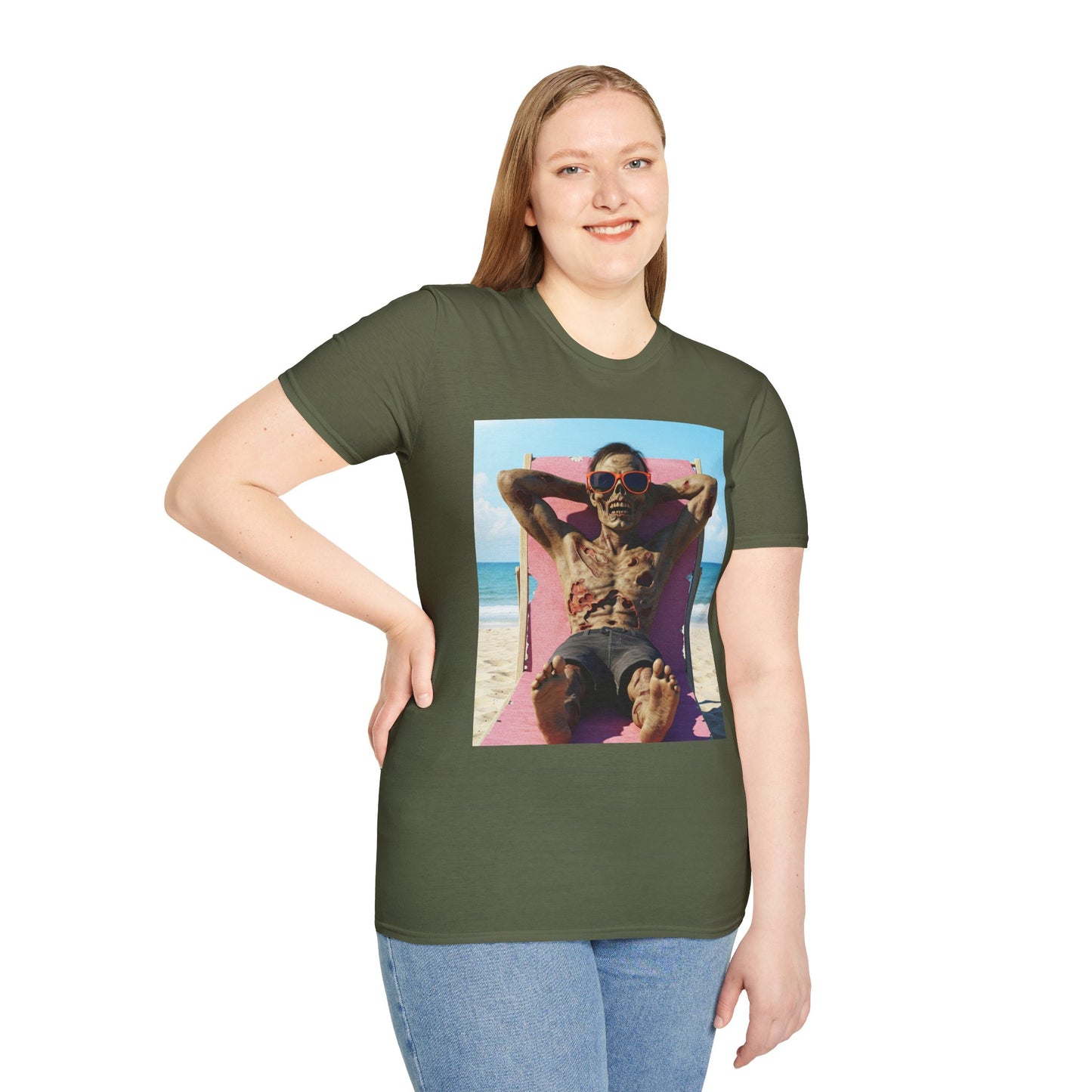 Beach Vibes Skeleton Unisex T-Shirt - Cool Summer Graphic Tee