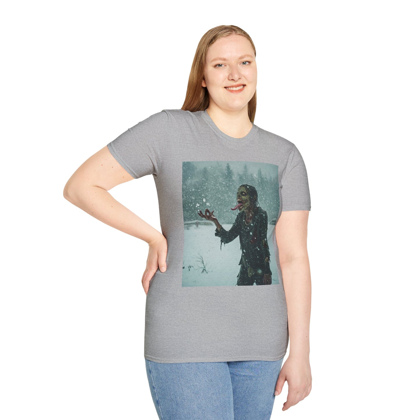 Chilling Horror Graphic Tee - Unisex Softstyle T-Shirt with Spooky Design