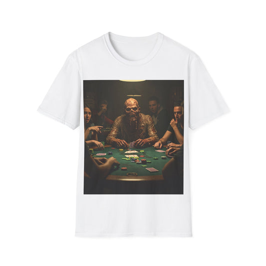 UK - Poker Night Apocalyptic Portrait Tee, bold, decaying zombie graphic