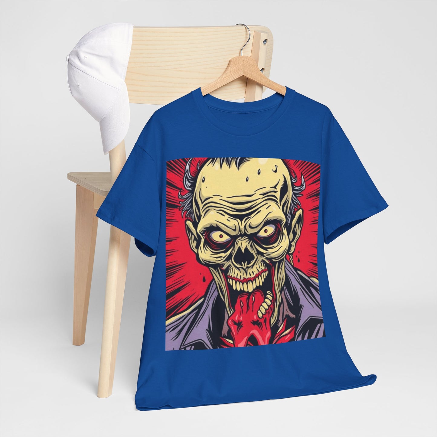 UK - Unisex Heavy Cotton Tee - Horror Skull Graphic Tee