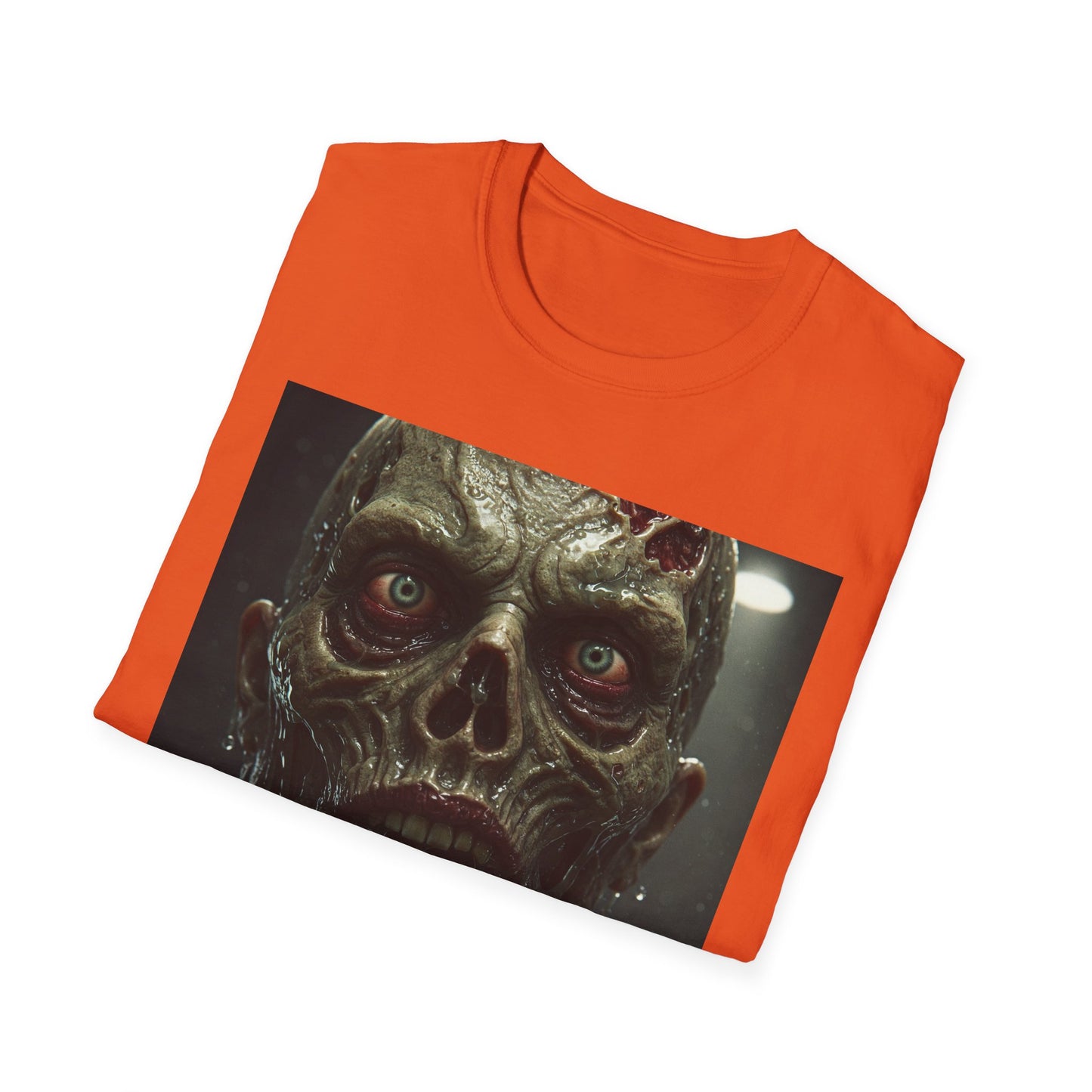 Apocalyptic Portrait Tee, bold, decaying zombie graphic