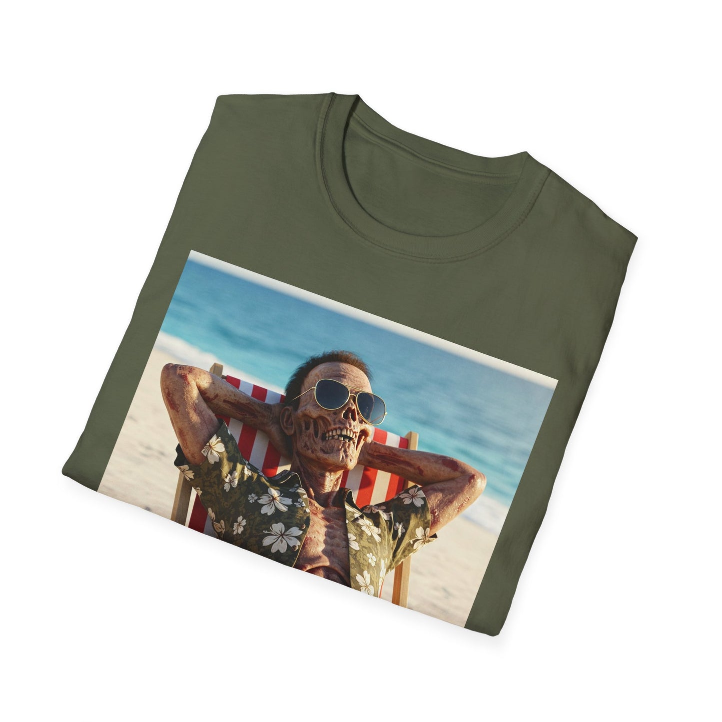 Chill Vibes Unisex Softstyle T-Shirt - Beach Relaxation Design