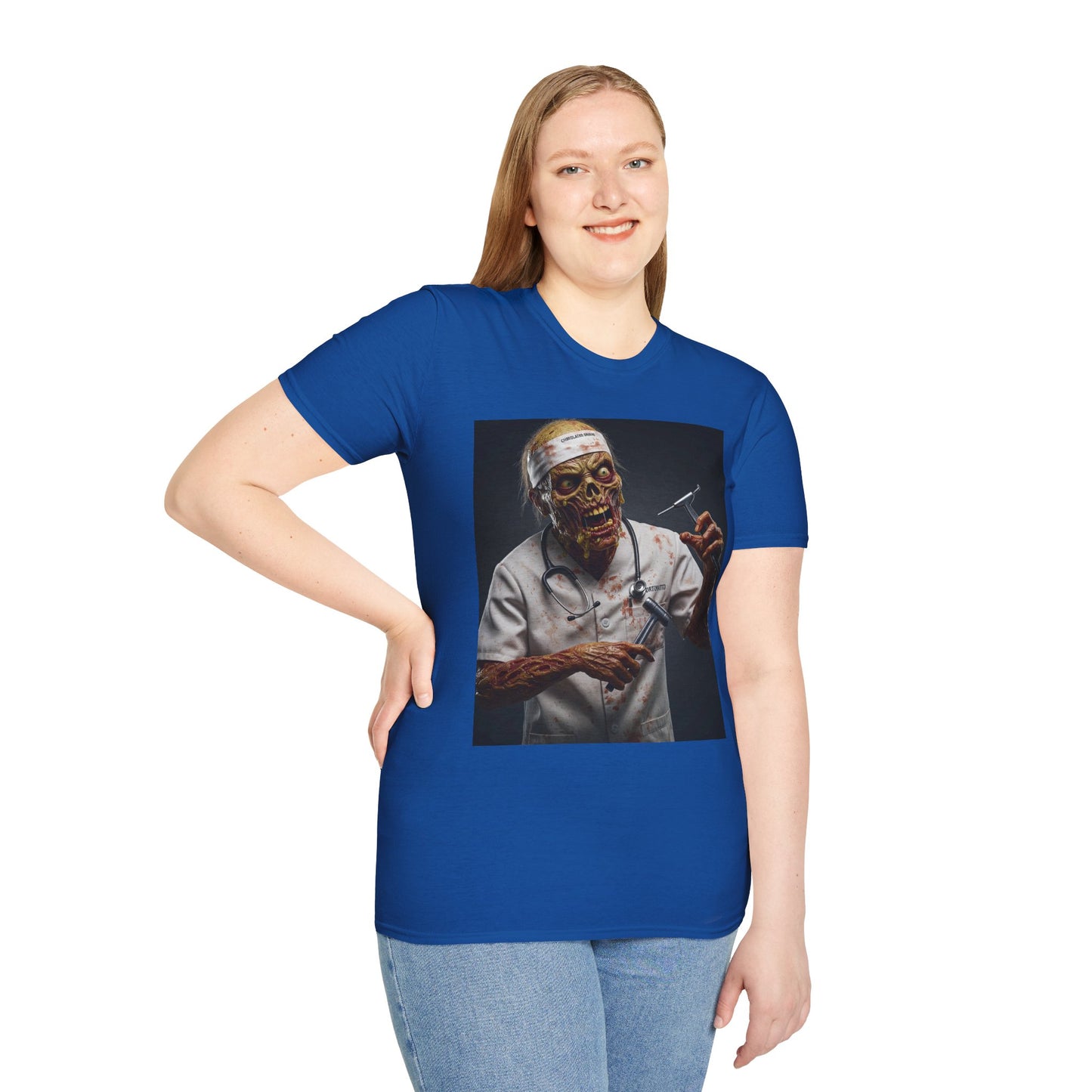 Zombie Doctor Unisex Softstyle T-Shirt - Perfect for Halloween & Horror Fans