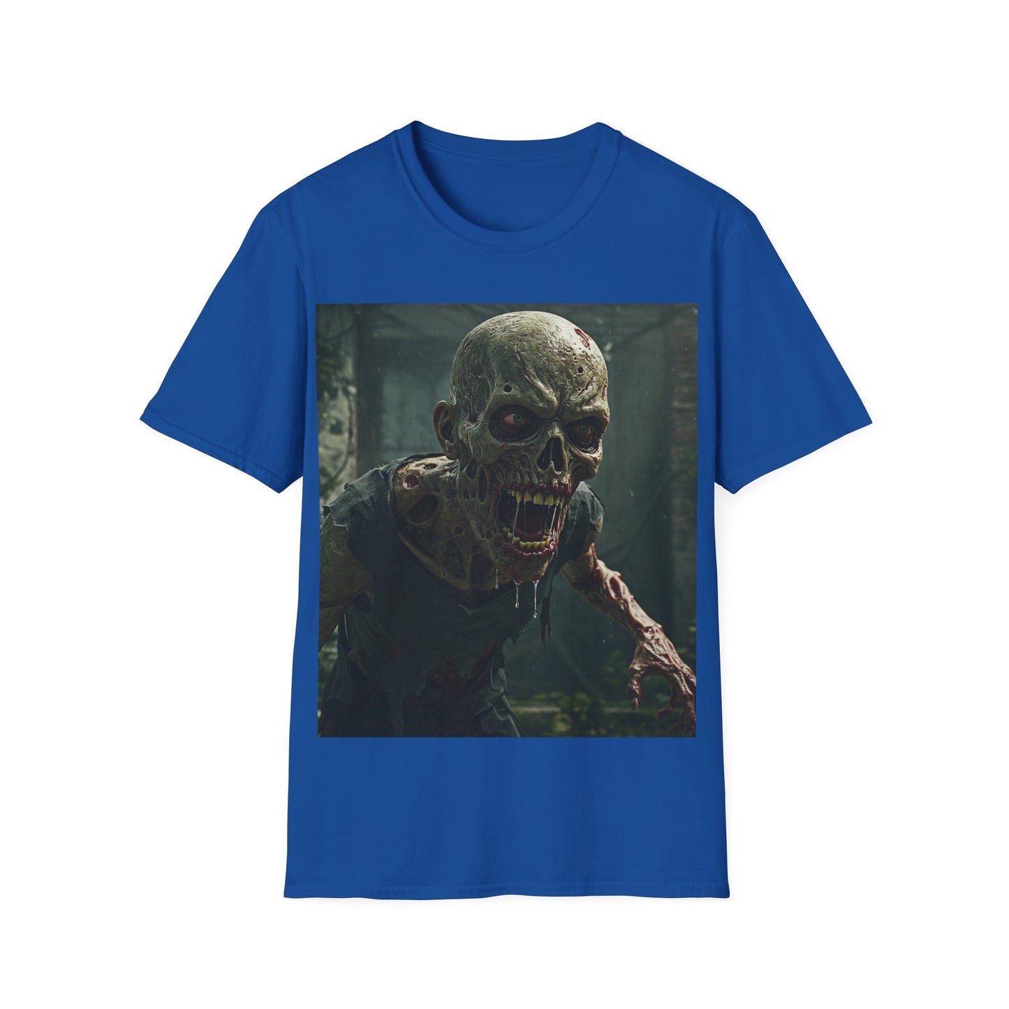 UK - Zombie Graphic Unisex Softstyle T-Shirt | Horror Apparel for Halloween & Everyday Wear