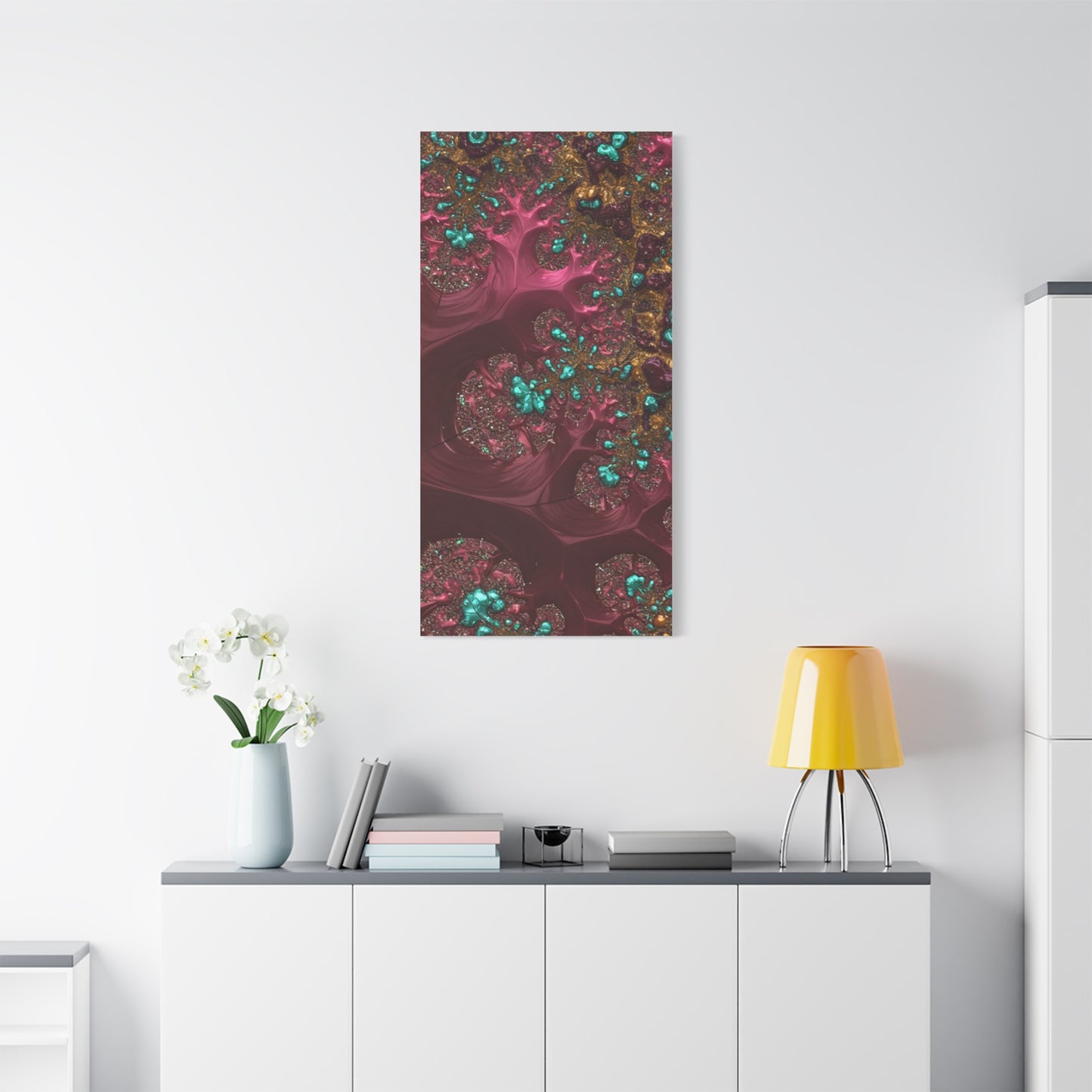 Abstract Art Canvas Print - Vibrant Fractal Design for Home Decor