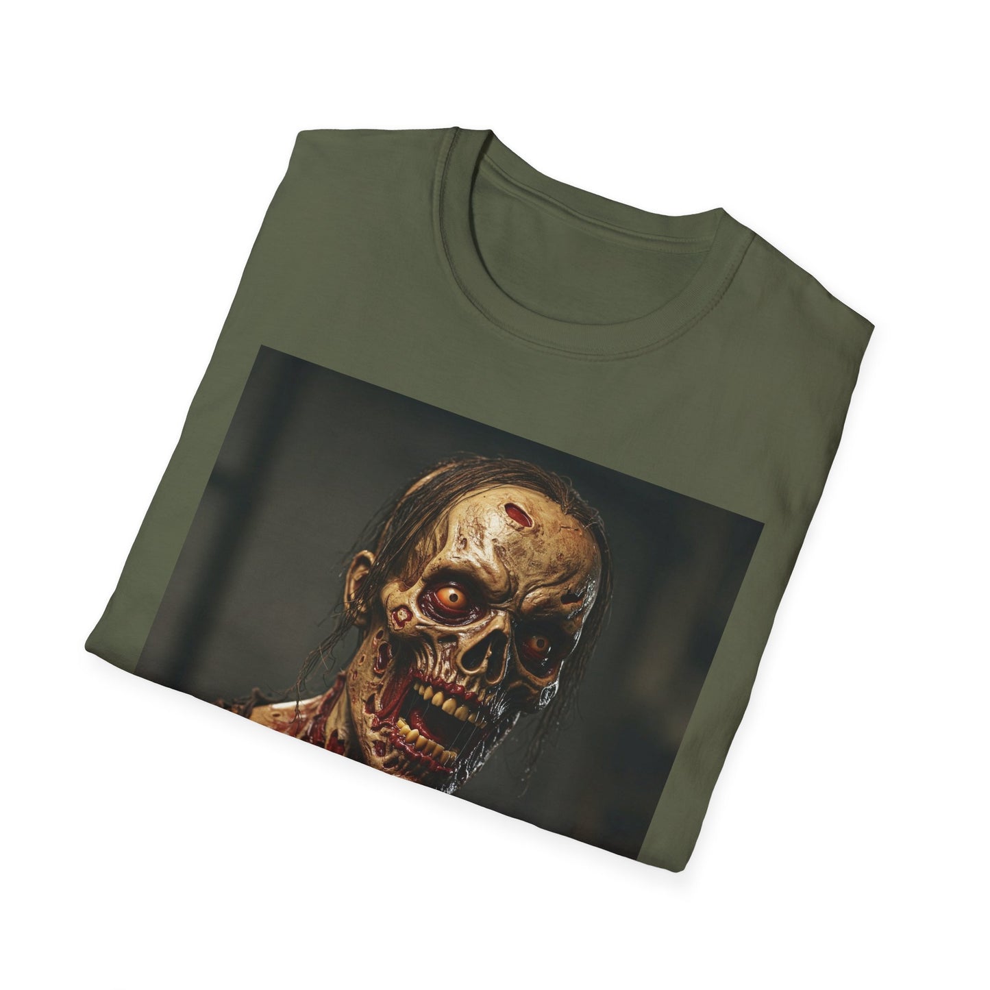Apocalyptic Portrait Tee, bold, decaying zombie graphic