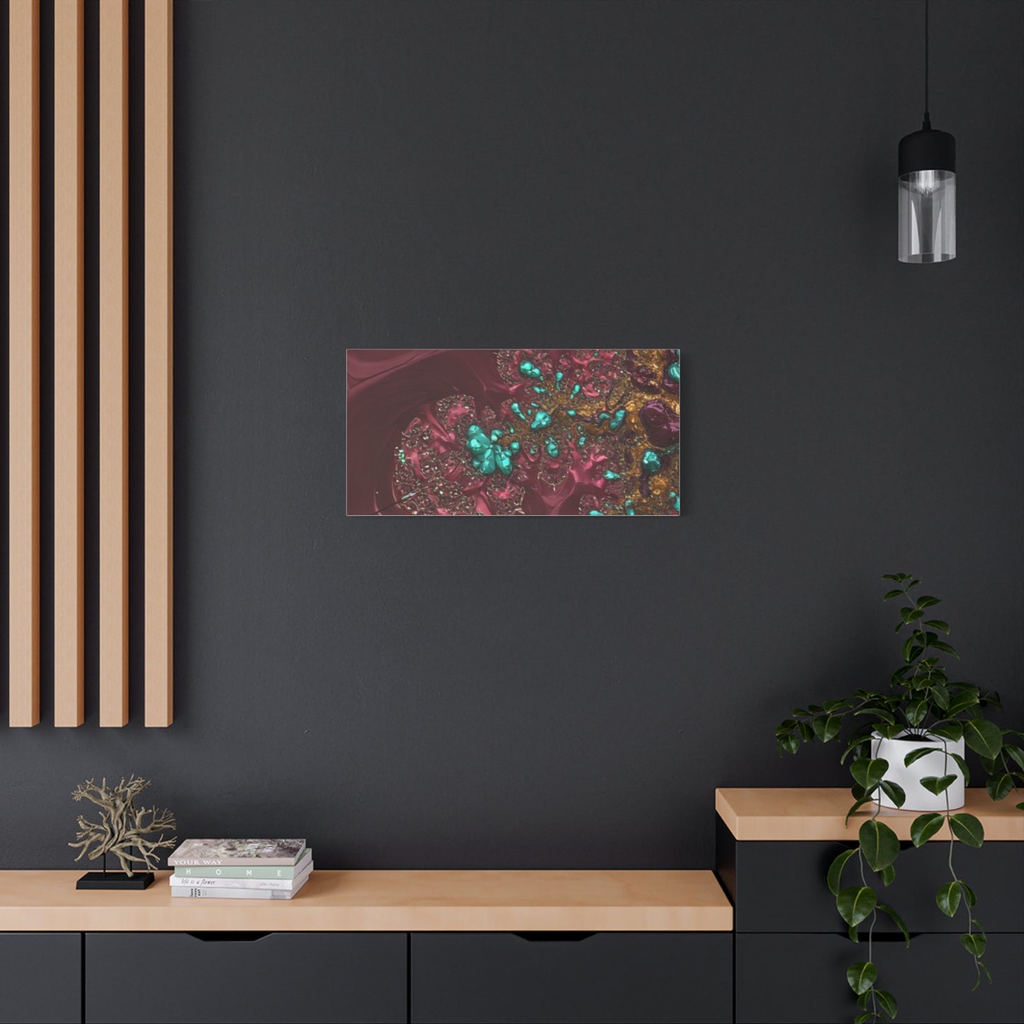 Abstract Art Canvas Print - Vibrant Fractal Design for Home Decor
