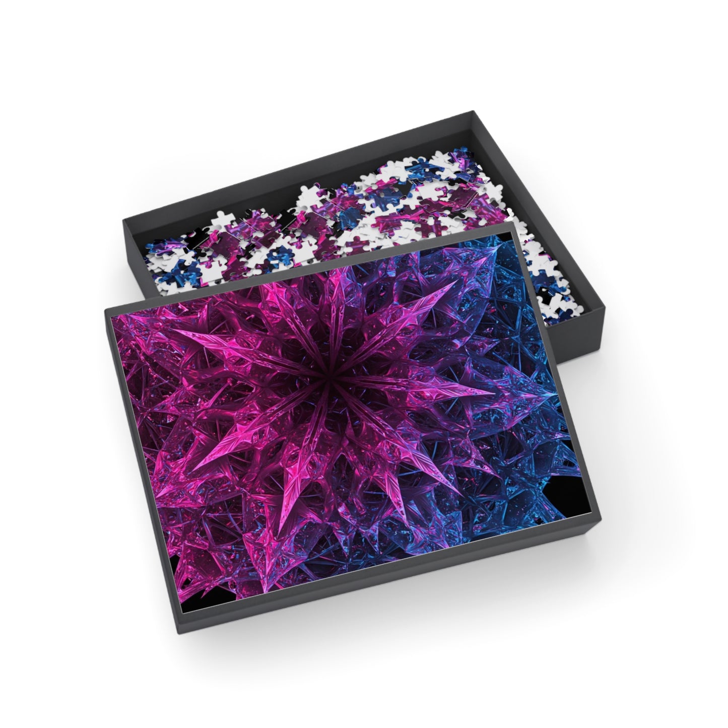 Colorful Fractal Star Puzzle - 500-Piece Jigsaw for Relaxation & Fun