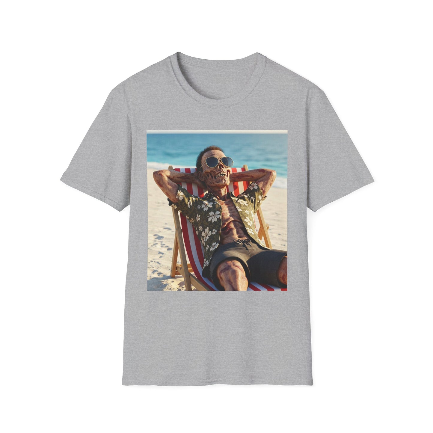 Chill Vibes Unisex Softstyle T-Shirt - Beach Relaxation Design