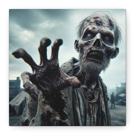 Zombie Hand Wall Art - Matte Stretched Canvas for Halloween Decor
