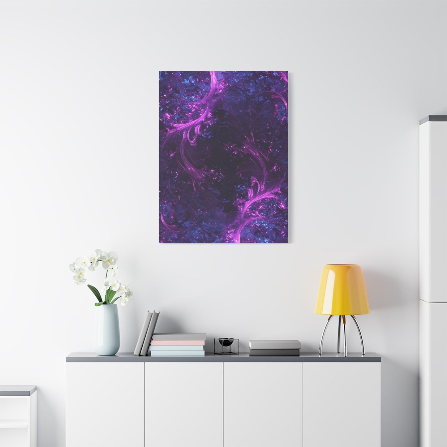 Abstract Purple Fractal Canvas Print - Artistic Wall Décor