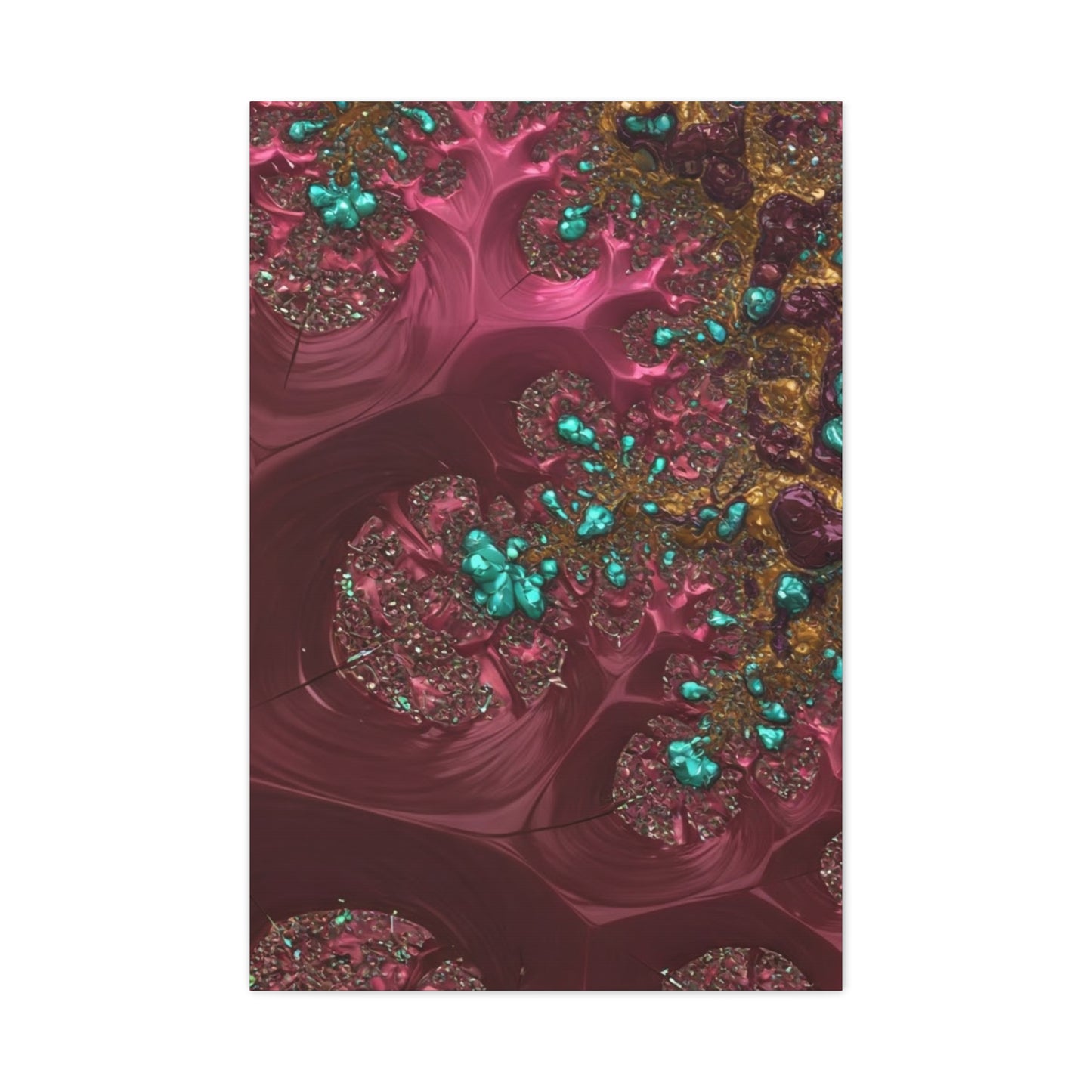 Abstract Art Canvas Print - Vibrant Fractal Design for Home Decor