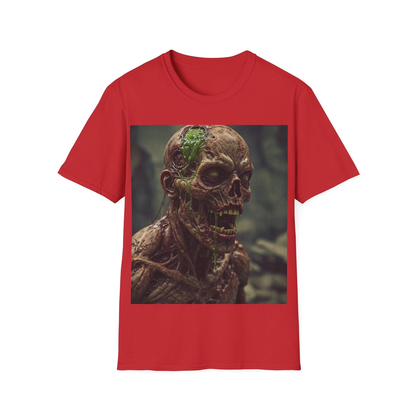 UK - Unisex Softstyle T-Shirt - Skeletal Creepy Art Design