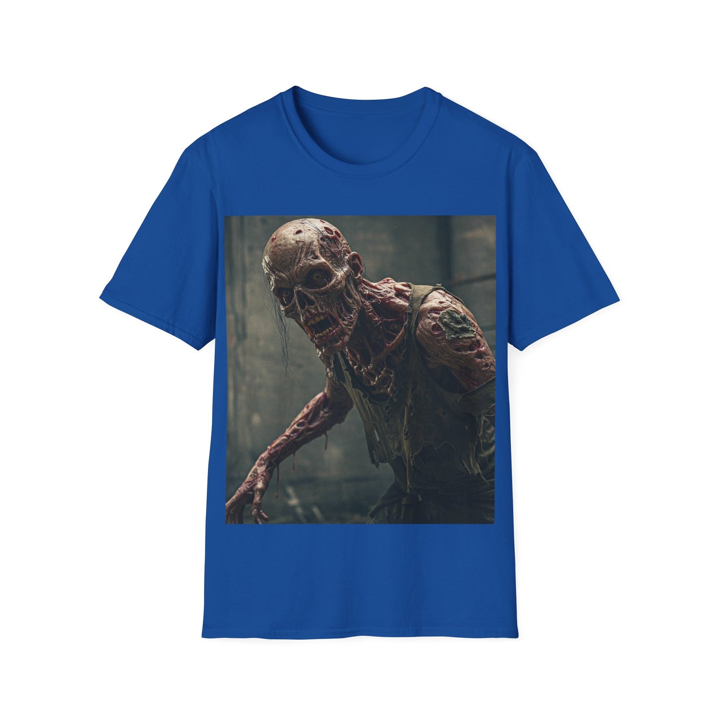 UK - Creepy Zombie Graphic Unisex T-Shirt - Perfect for Halloween and Horror Fans