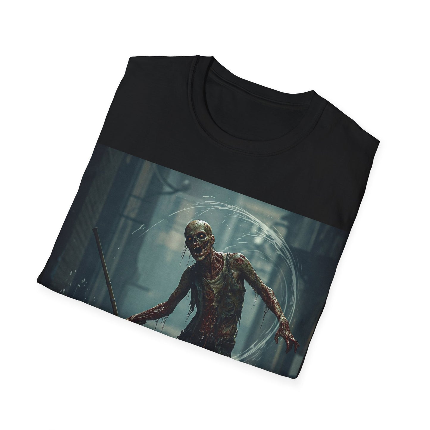 UK - Unisex Softstyle Horror Graphic T-Shirt - Spooky Monster Design