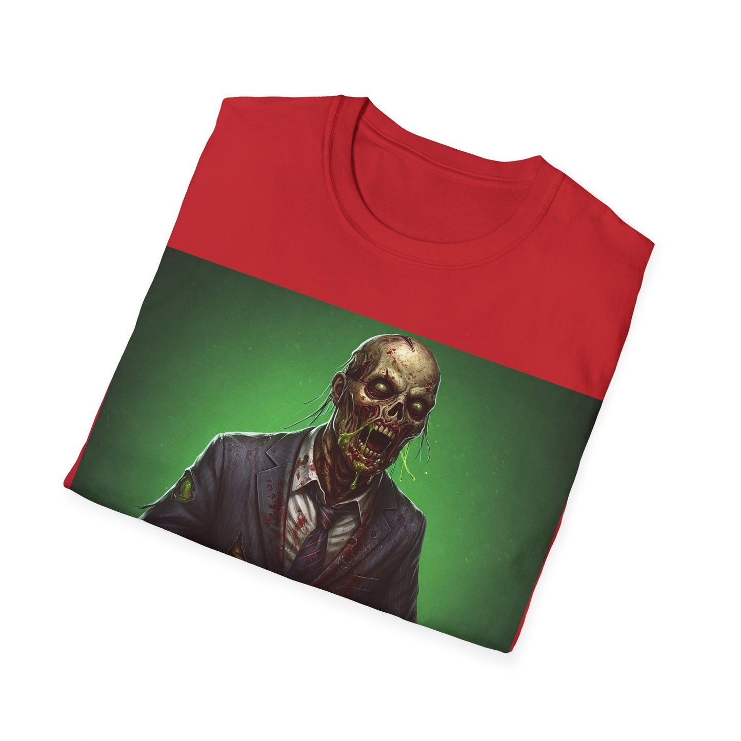 UK - Spooky Zombie Businessman Unisex Softstyle T-Shirt