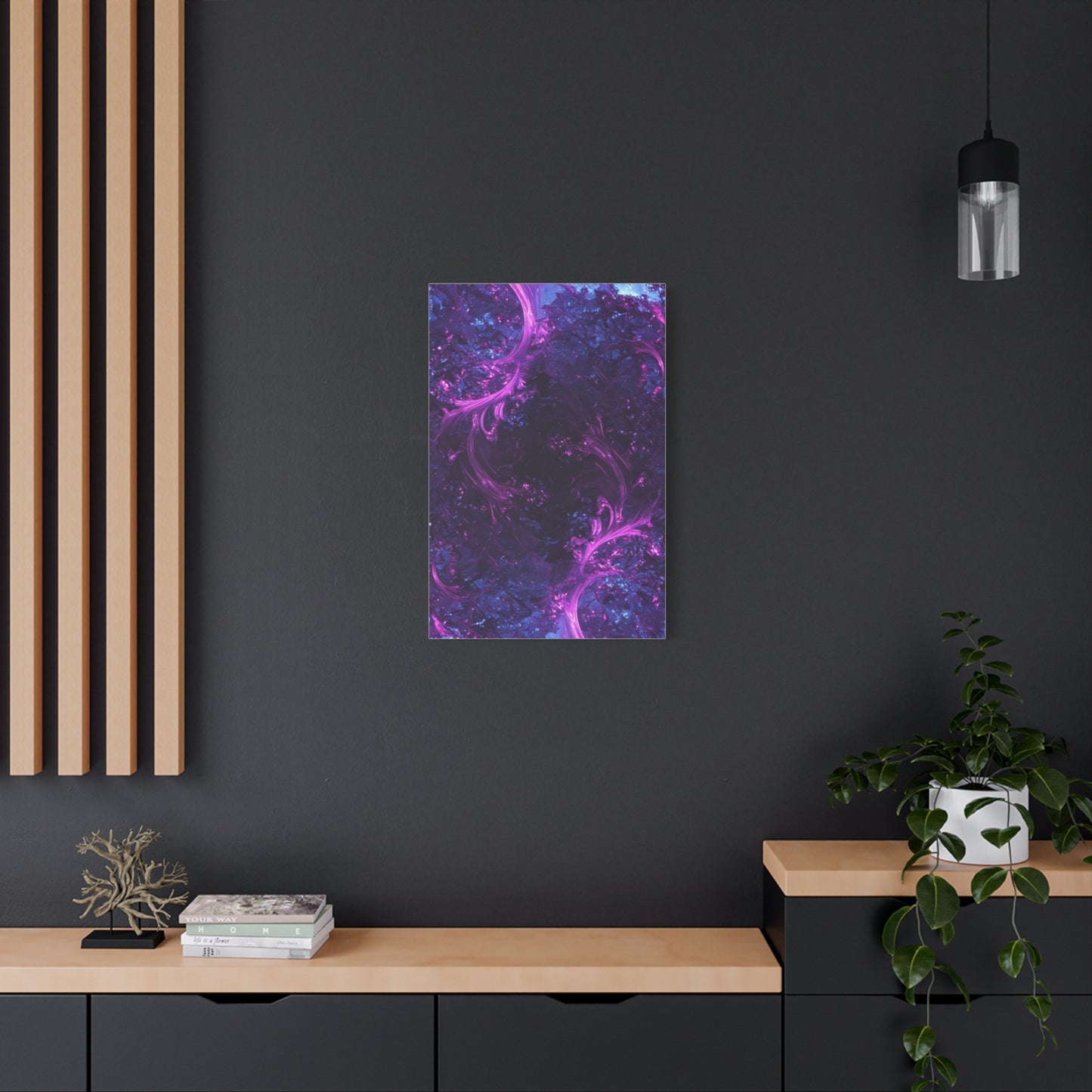 Abstract Purple Fractal Canvas Print - Artistic Wall Décor