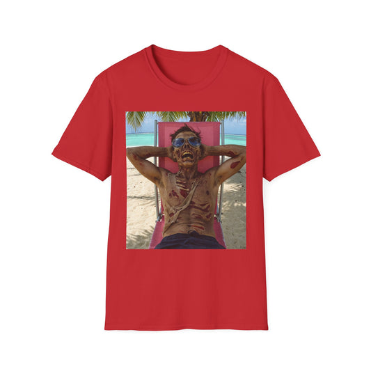 Chill Zombie Unisex Softstyle T-Shirt - Perfect for Beach Days & Halloween