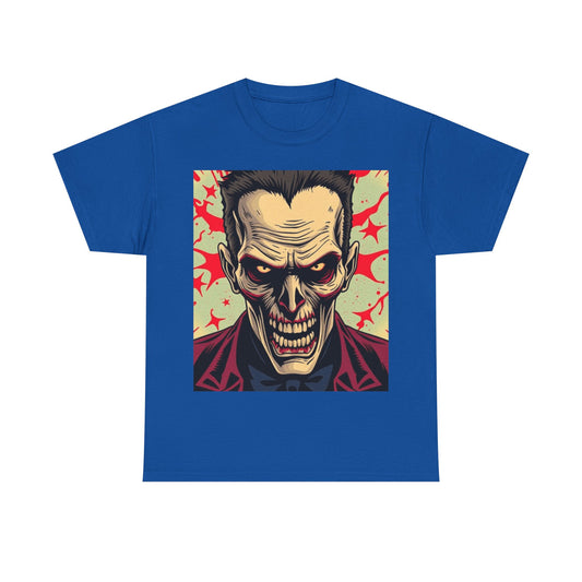 UK - Gothic Skull Art Unisex Heavy Cotton Tee - Perfect for Halloween and Horror Fans