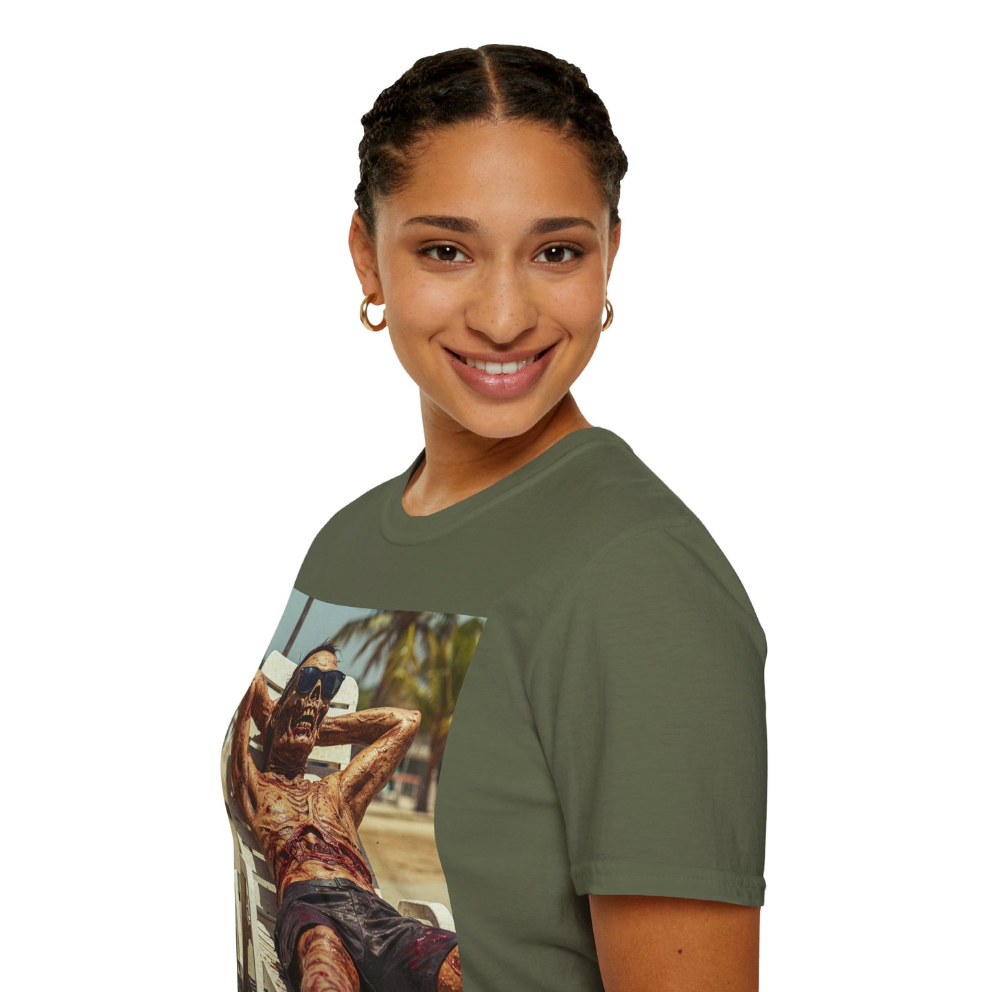 Chill Vibes Skeleton Graphic T-Shirt - Unisex Softstyle