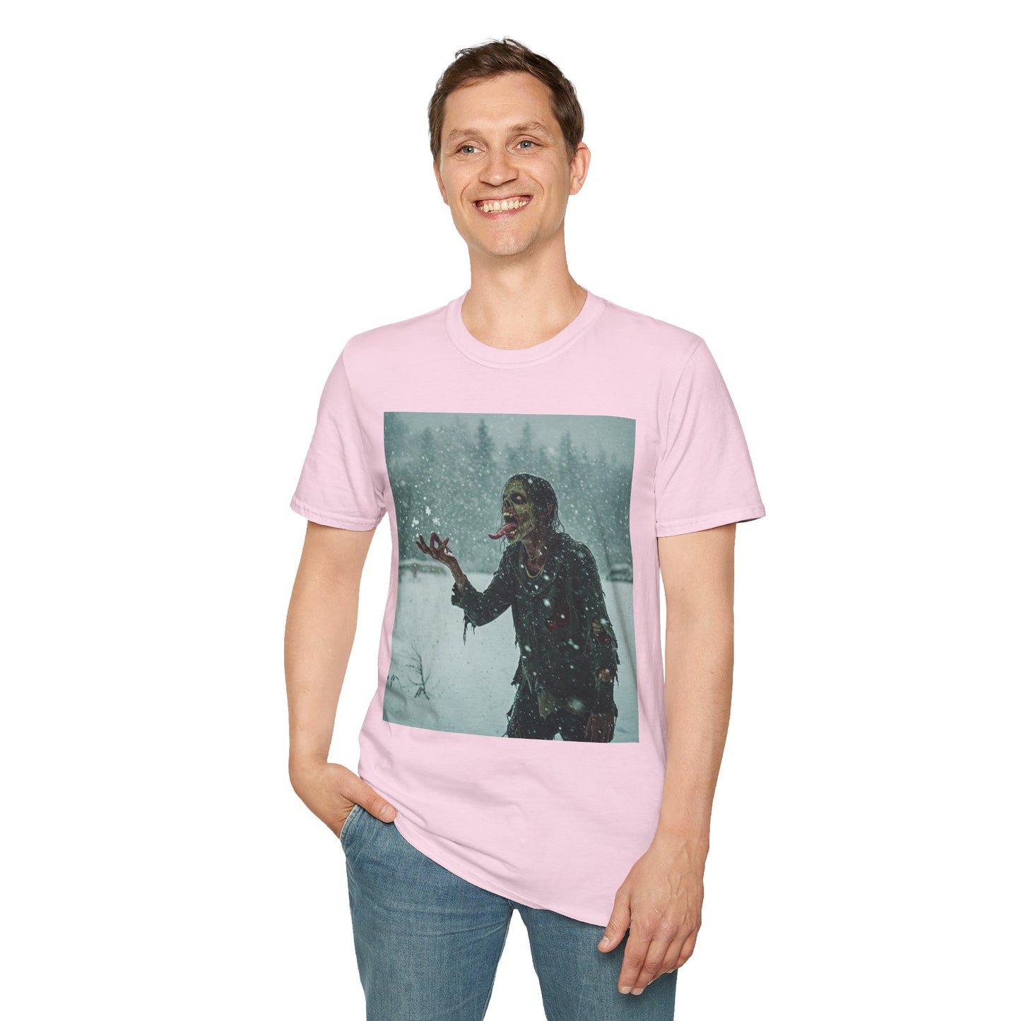 Chilling Horror Graphic Tee - Unisex Softstyle T-Shirt with Spooky Design