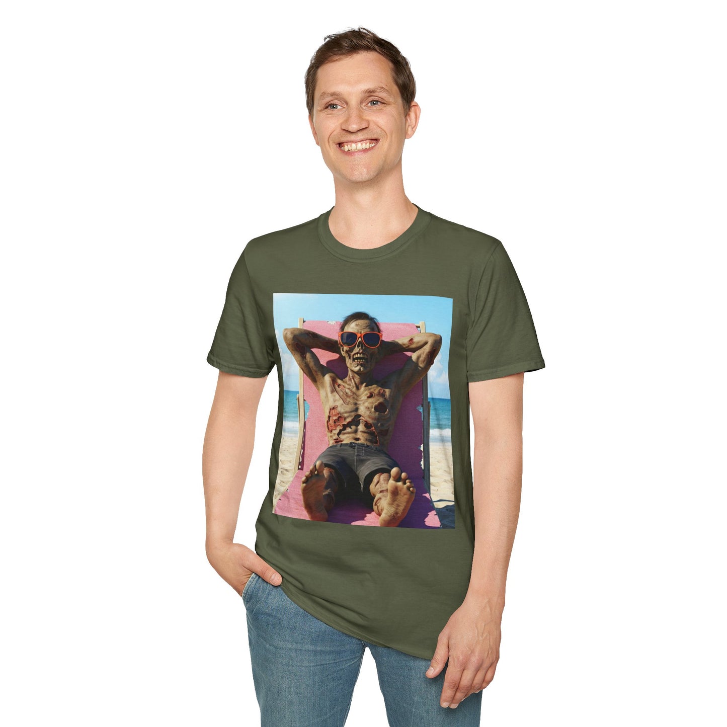 Beach Vibes Skeleton Unisex T-Shirt - Cool Summer Graphic Tee