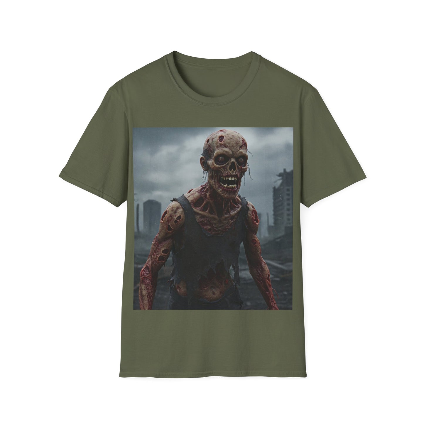 UK - Zombie Apocalypse Apocalyptic Portrait Tee: A Vision of Decay