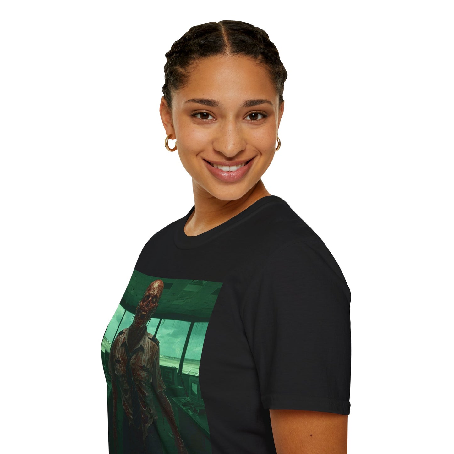 Unisex Softstyle Zombie Graphic Tee - Perfect for Halloween and Horror Fans