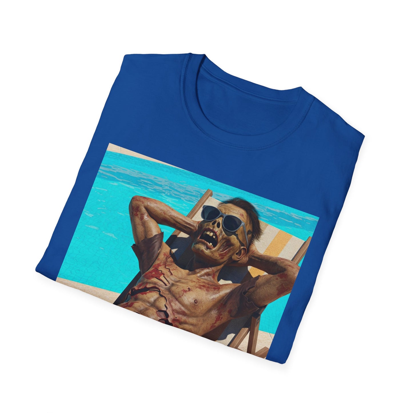 Zombie Relaxation Unisex Softstyle T-Shirt - Perfect for Halloween and Casual Outings