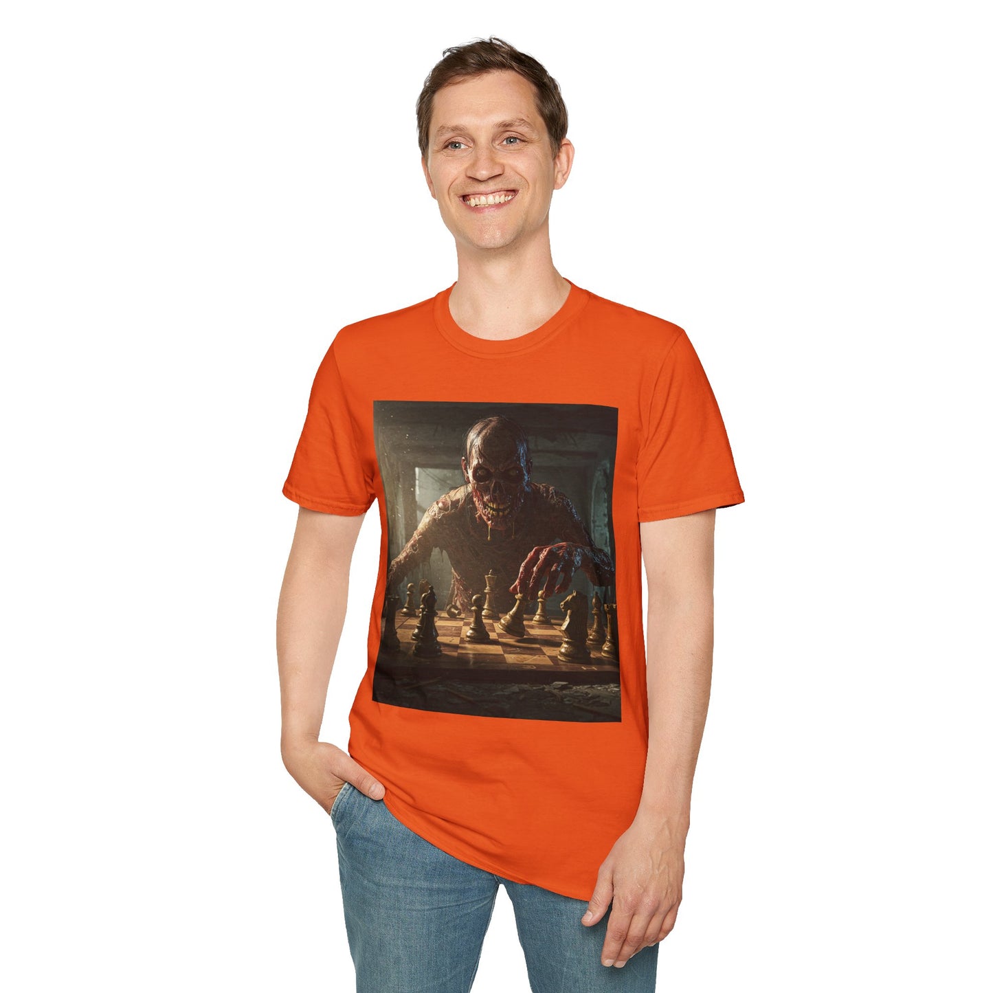 Vintage Chess Monster Unisex Softstyle T-Shirt - Perfect for Game Nights and Fantasy Fans