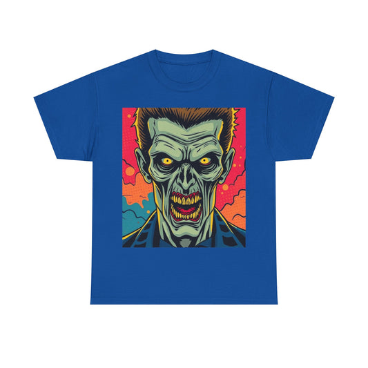 UK - Unisex Heavy Cotton Tee - Retro Horror Zombie Artwork t-shirt