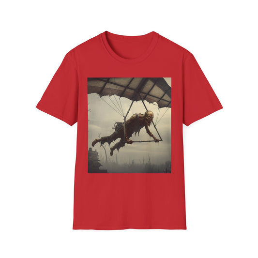 Zombie Parachute Unisex Softstyle T-Shirt - Perfect for Halloween and Horror Fans