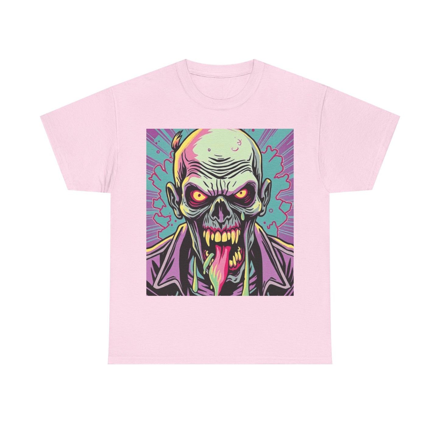 UK - Unisex Heavy Cotton Tee - Vintage Horror Skull Graphic T-Shirt