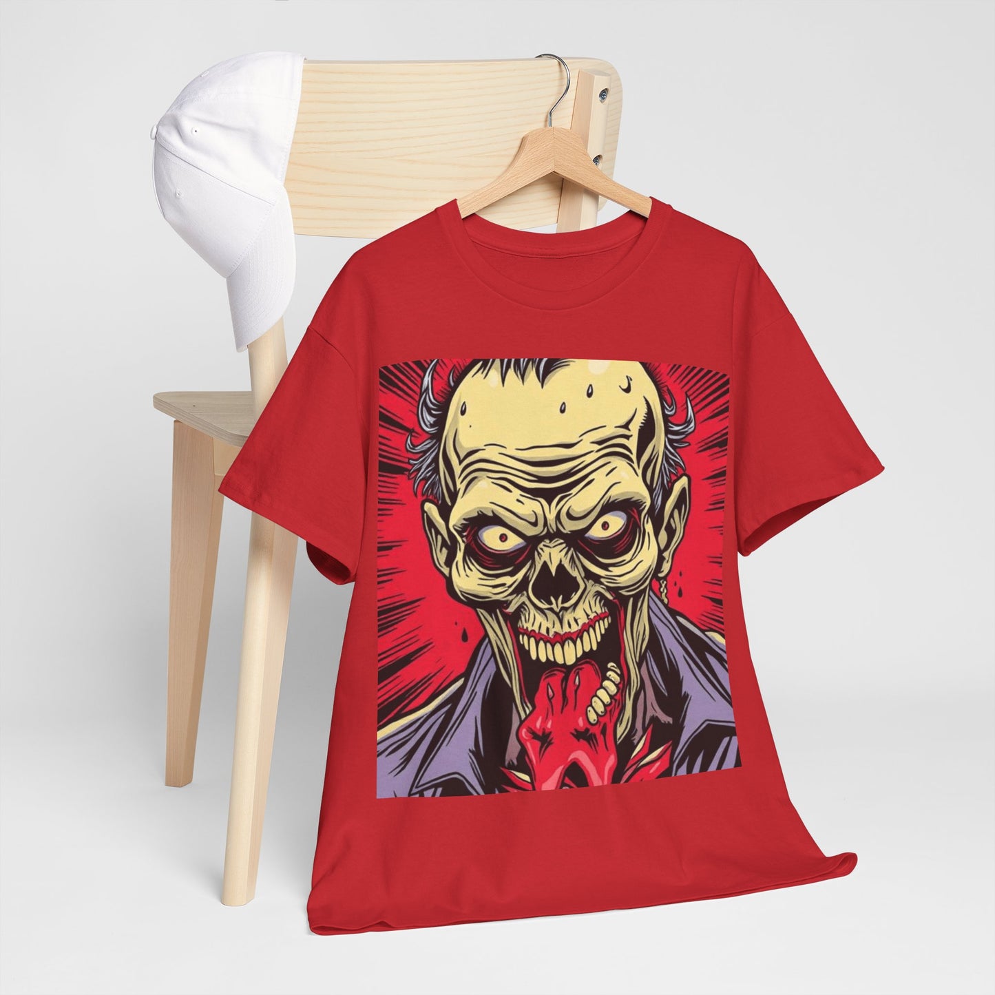 UK - Unisex Heavy Cotton Tee - Horror Skull Graphic Tee