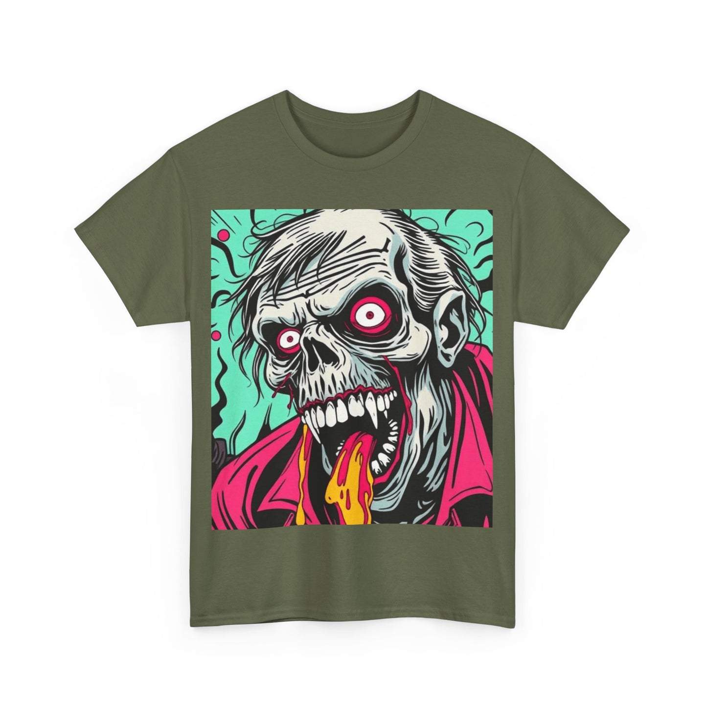 UK - Graphic Zombie Tee - Unisex Heavy Cotton Shirt for Halloween