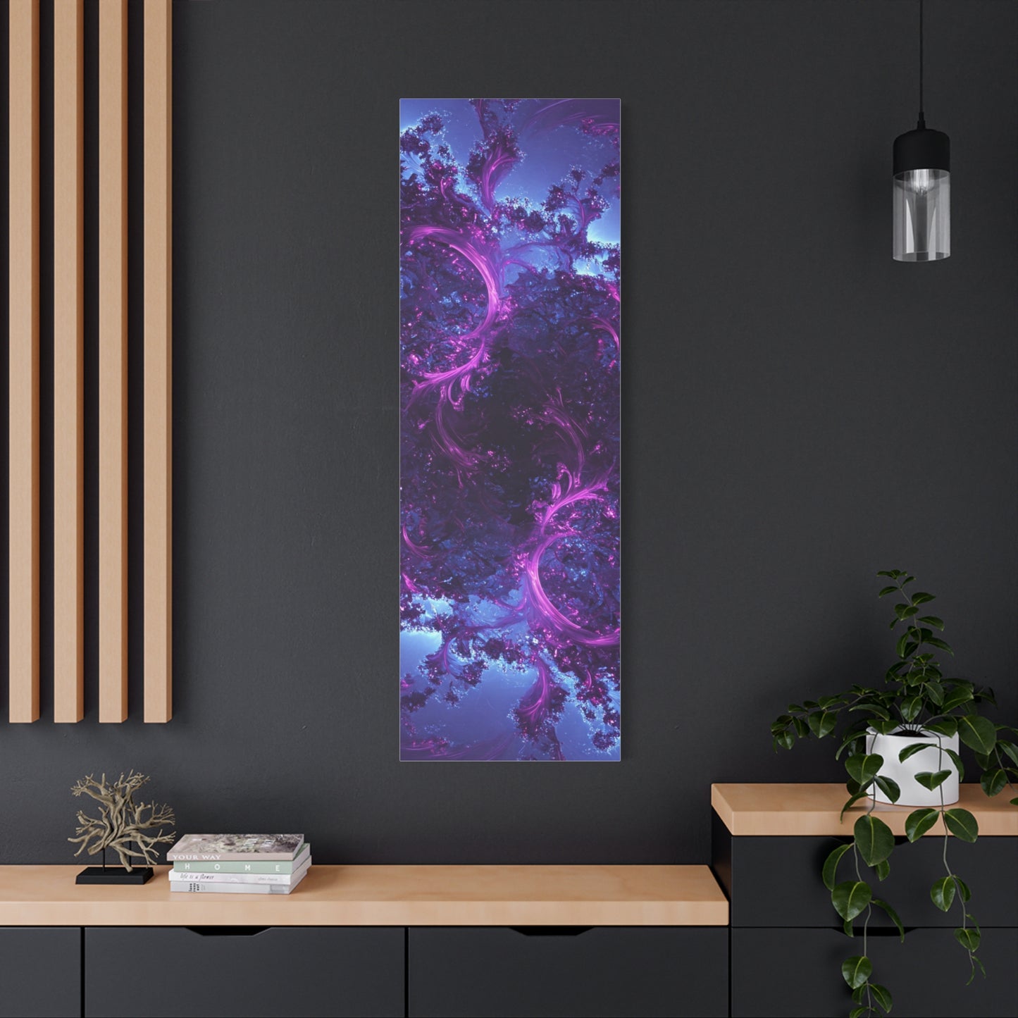 Abstract Purple Fractal Canvas Print - Artistic Wall Décor