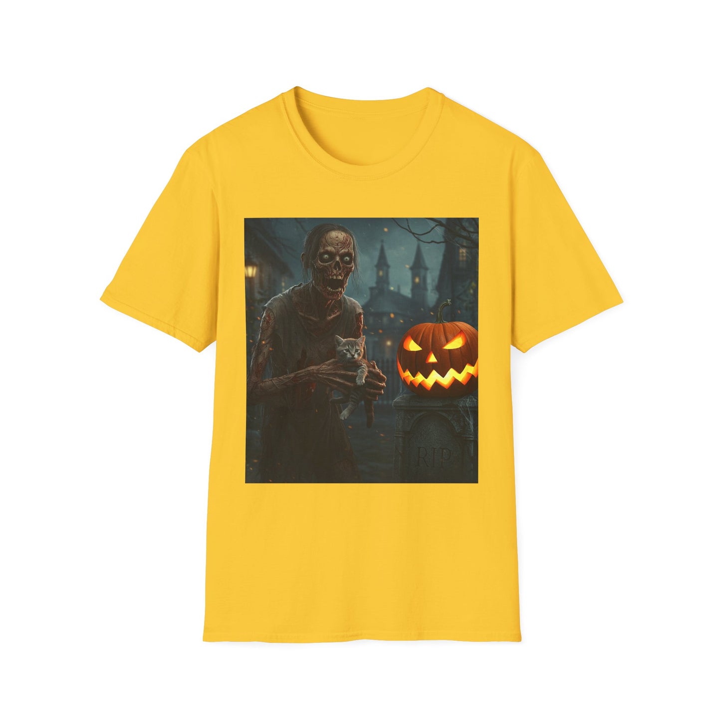 Apocalyptic Portrait Tee, bold, decaying zombie graphic