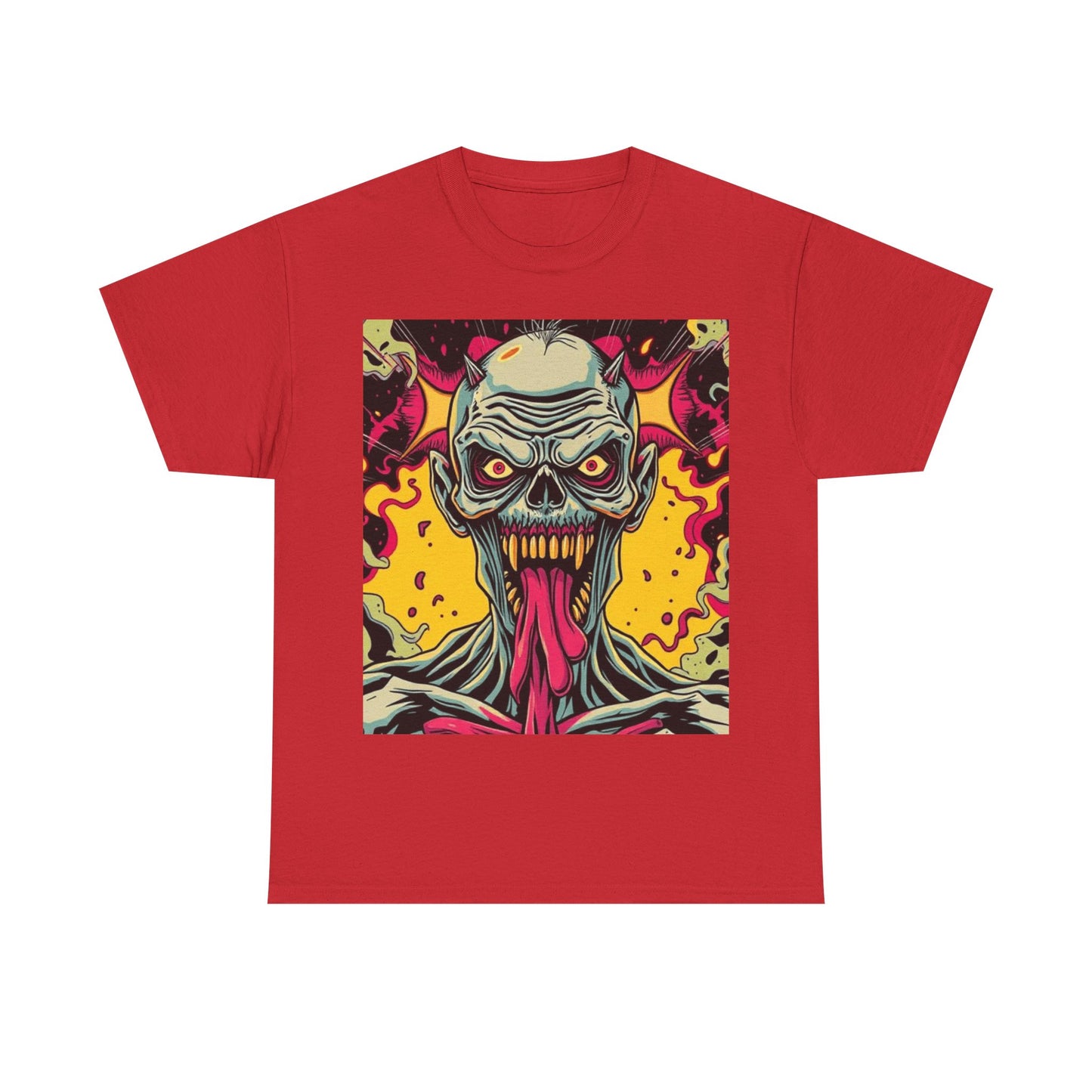 UK - Unisex Heavy Cotton Tee - Retro Horror Art Graphic Tee